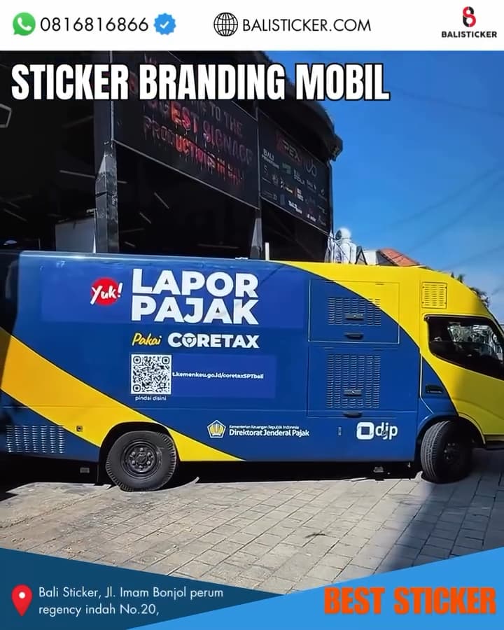 Sticker Branding Mobil Pajak 2026 Paling Efektif di Bali