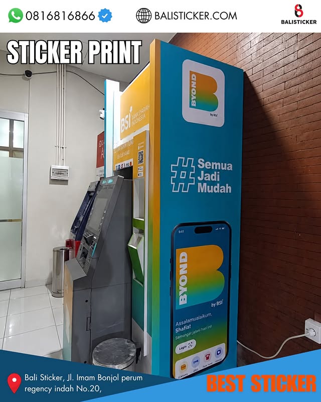 Jasa Sticker Print Box ATM di Bali | Branding Presisi 2026